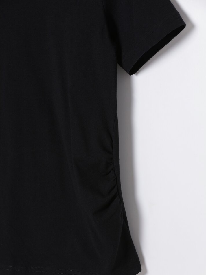 Camiseta de maternidade de manga curta - Preta