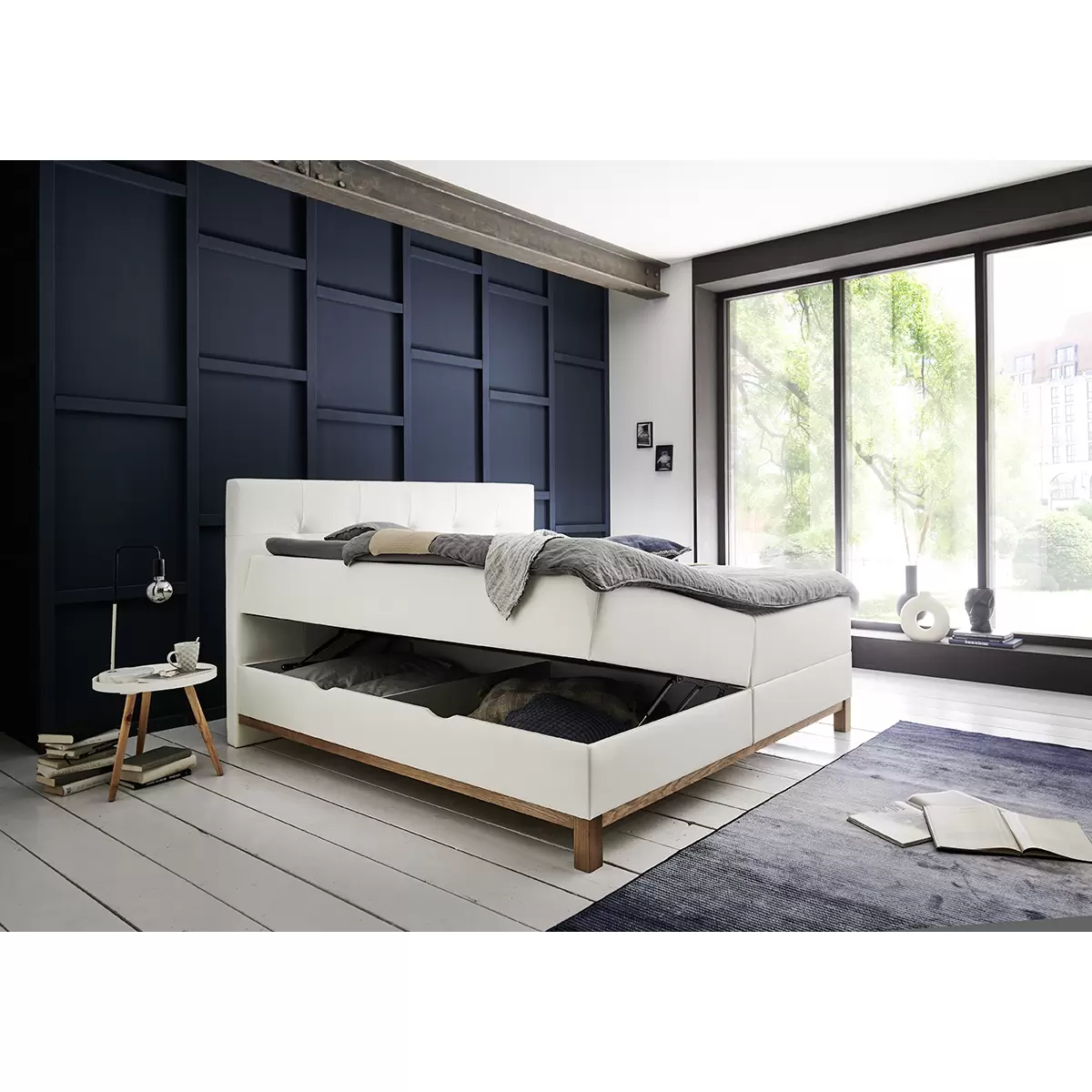 Boxspringbett CATANIA 180x200 weiss