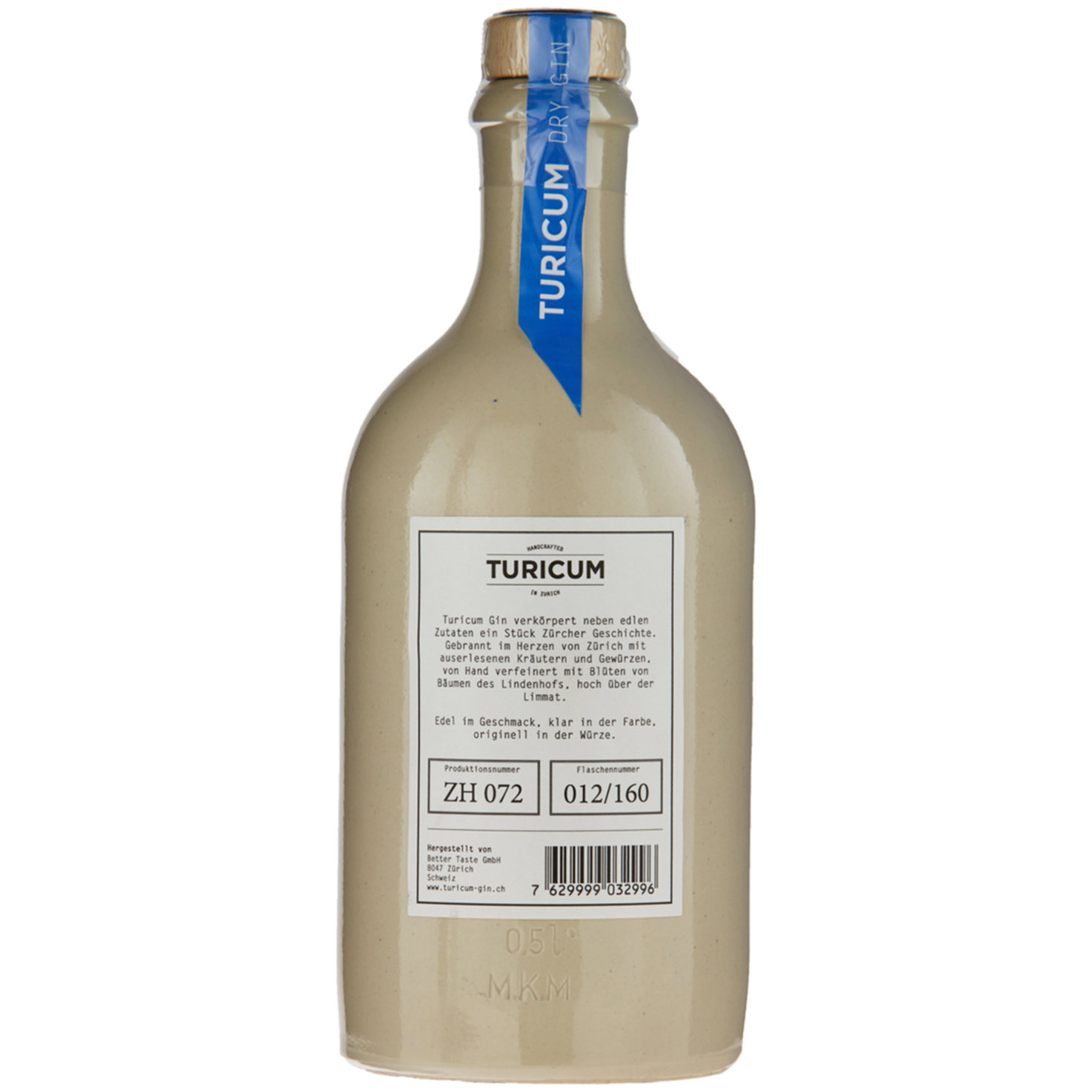 Turicum Swiss Dry Gin -50cl