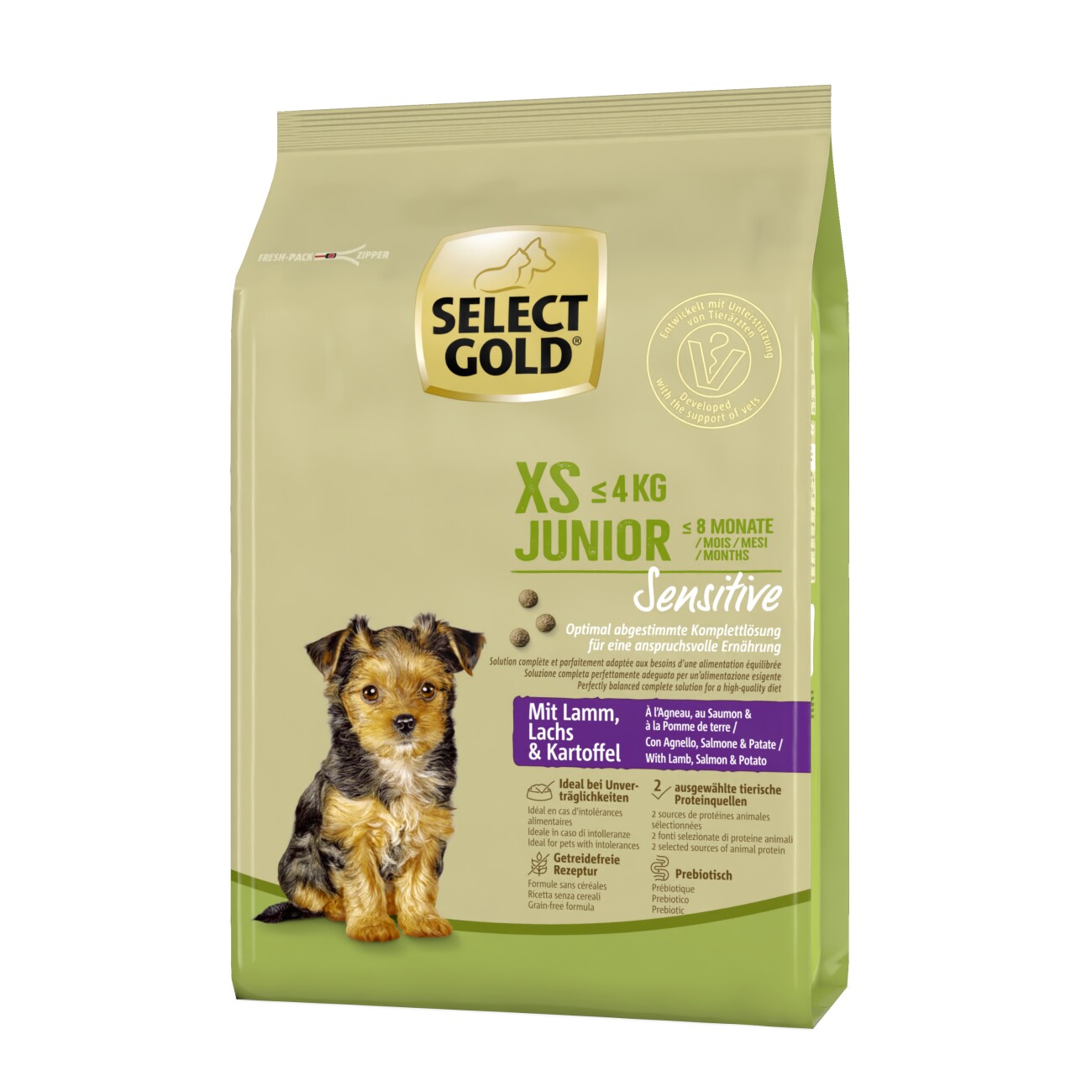 SELECT GOLD Sensitive XS Junior Lamm, Lachs & Kartoffel 1 kg