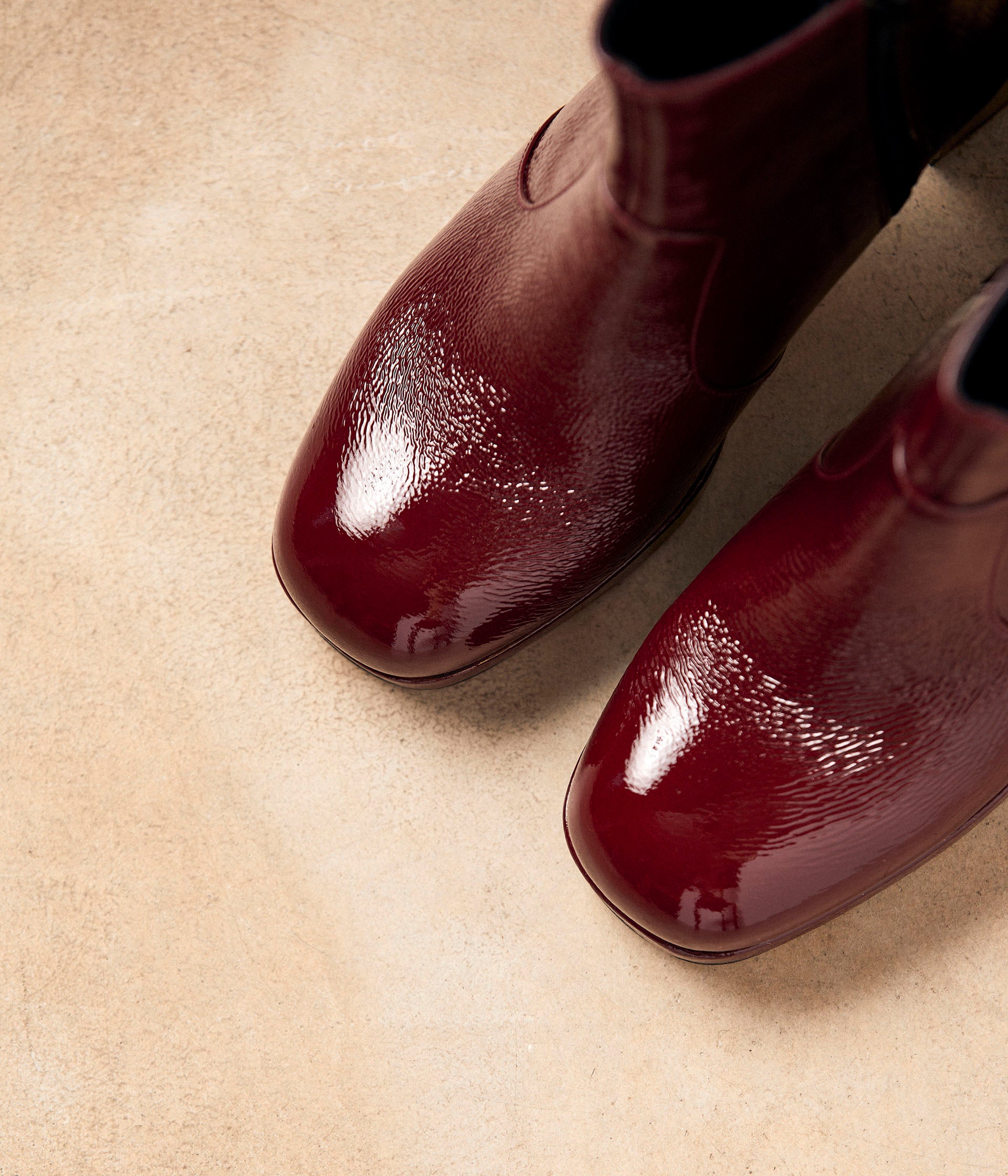 Boots bordeaux verni Alissa