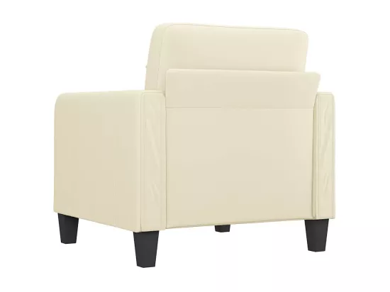 Fauteuil Crème 60 cm Similicuir