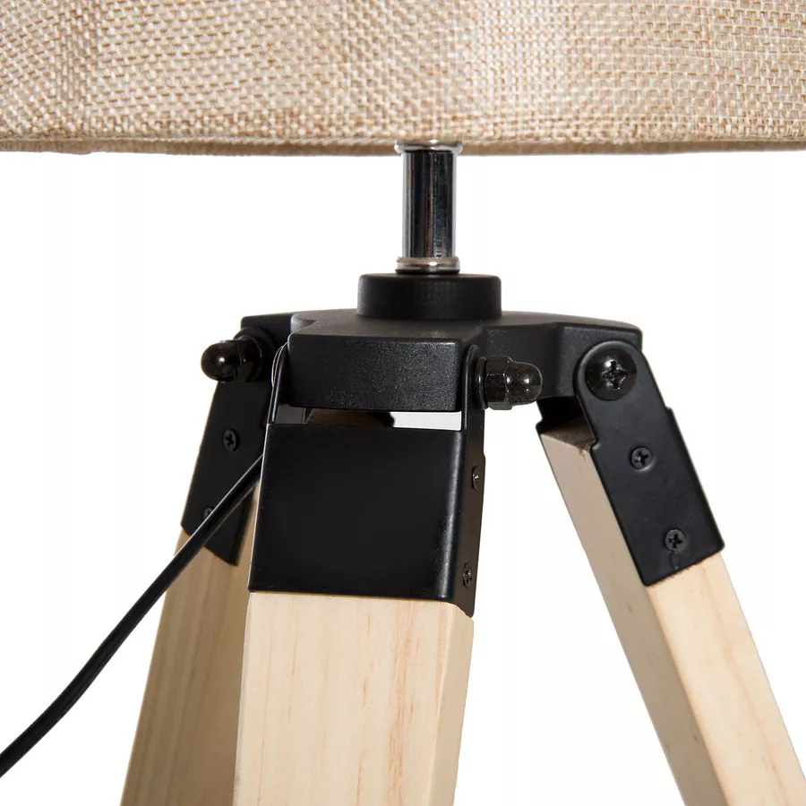 HOMCOM Tischlampe natur, beige