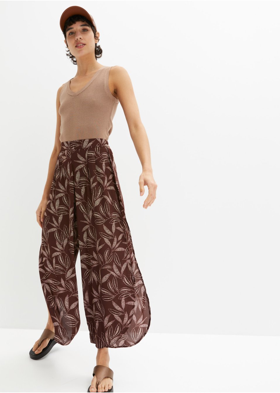 Pantalon palazzo avec fente