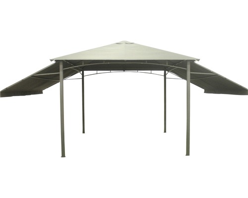 Paviljoen met opklapbare zijpanelen, 3 x 3 m, polyester, antraciet