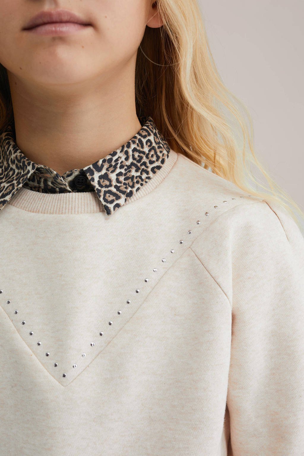 WE Fashion kraag bruin/zwart