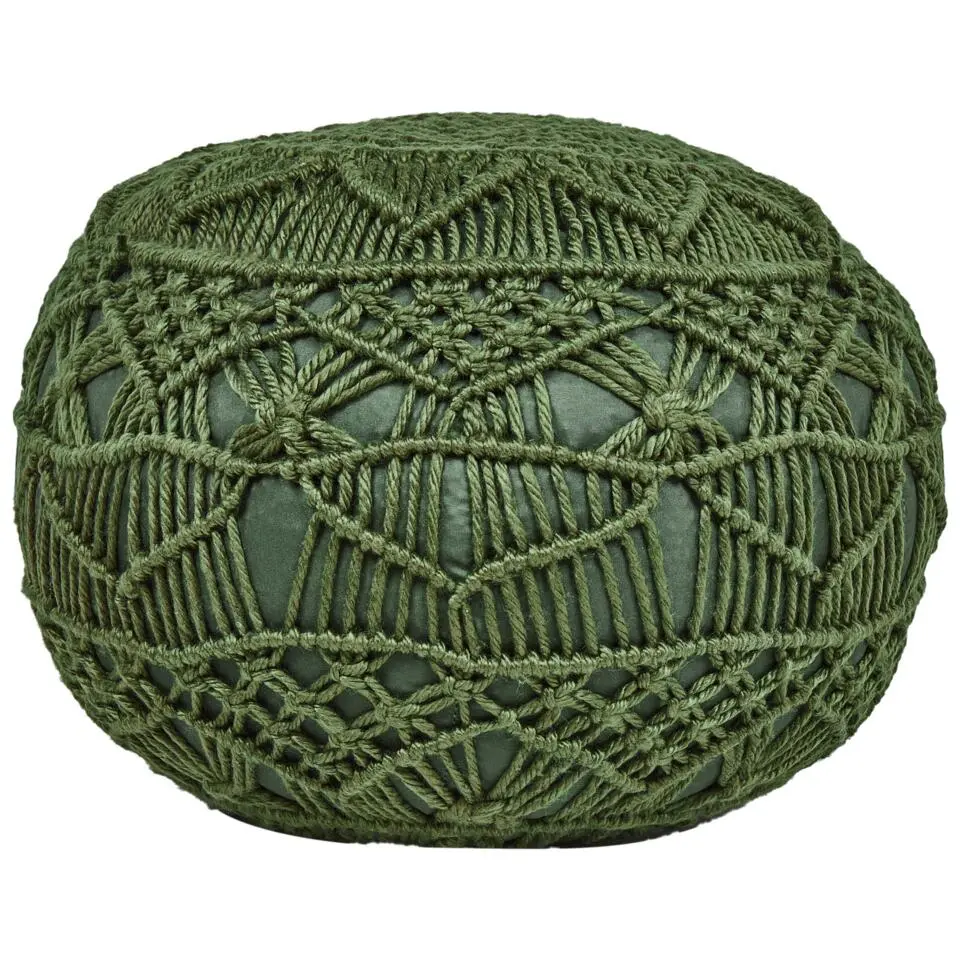 AADHI - Poef - Groen - 50 x 50 cm - Synthetisch materiaal