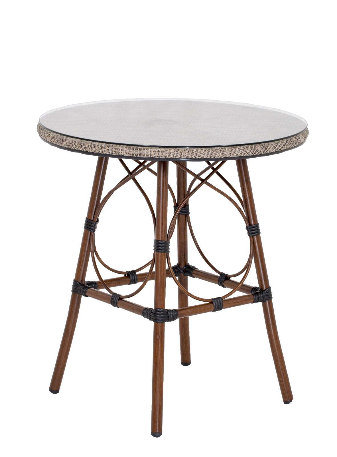5-teiliges Gartenmöbel-Set - bambus-sand - 70x74 cm