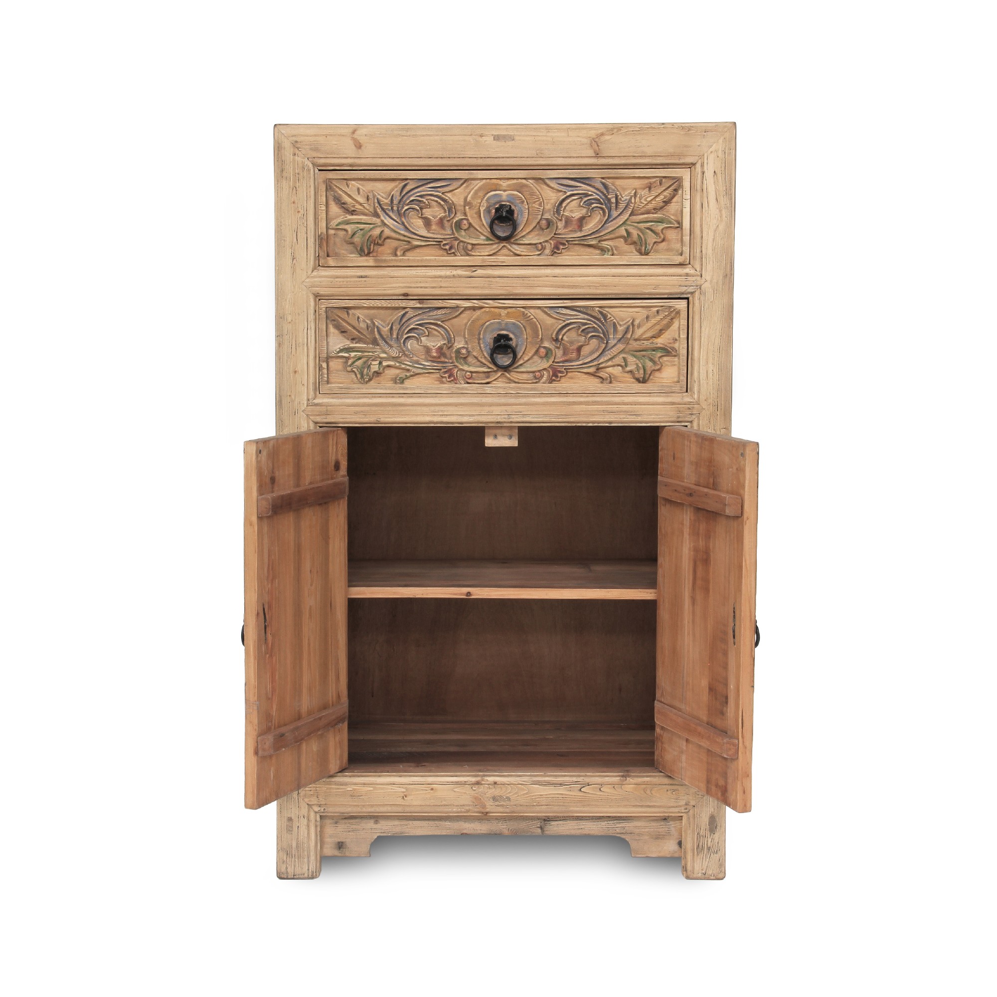 Kommode 'Herolind', 2 Schubladen, 2 Türen, natur, T 45 cm, B 83 cm, H 138 cm von fischer's lagerhaus