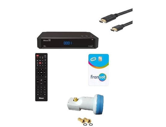 FRANSAT - Décodeur satellite HD ASTON Récepteur TV satellite HD Connect + Carte Viacess PC...
