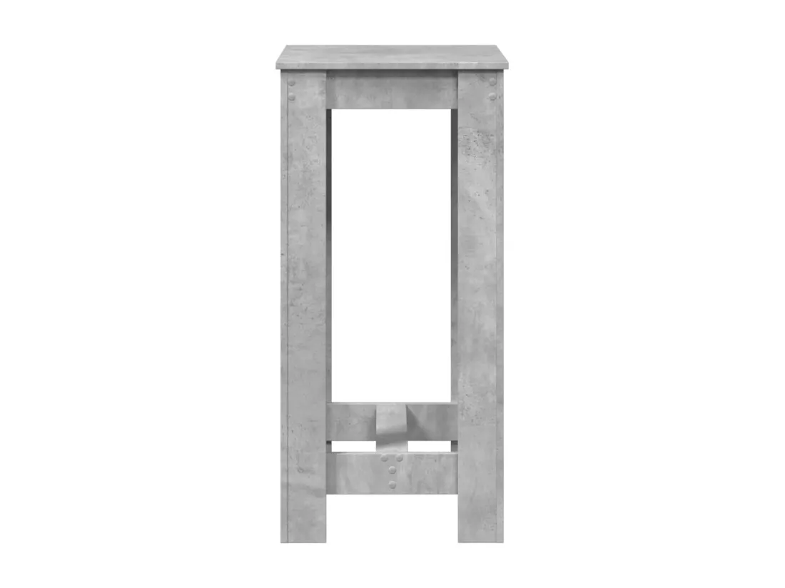 Table de bar gris béton 51x50x103,5 cm bois d'ingénierie