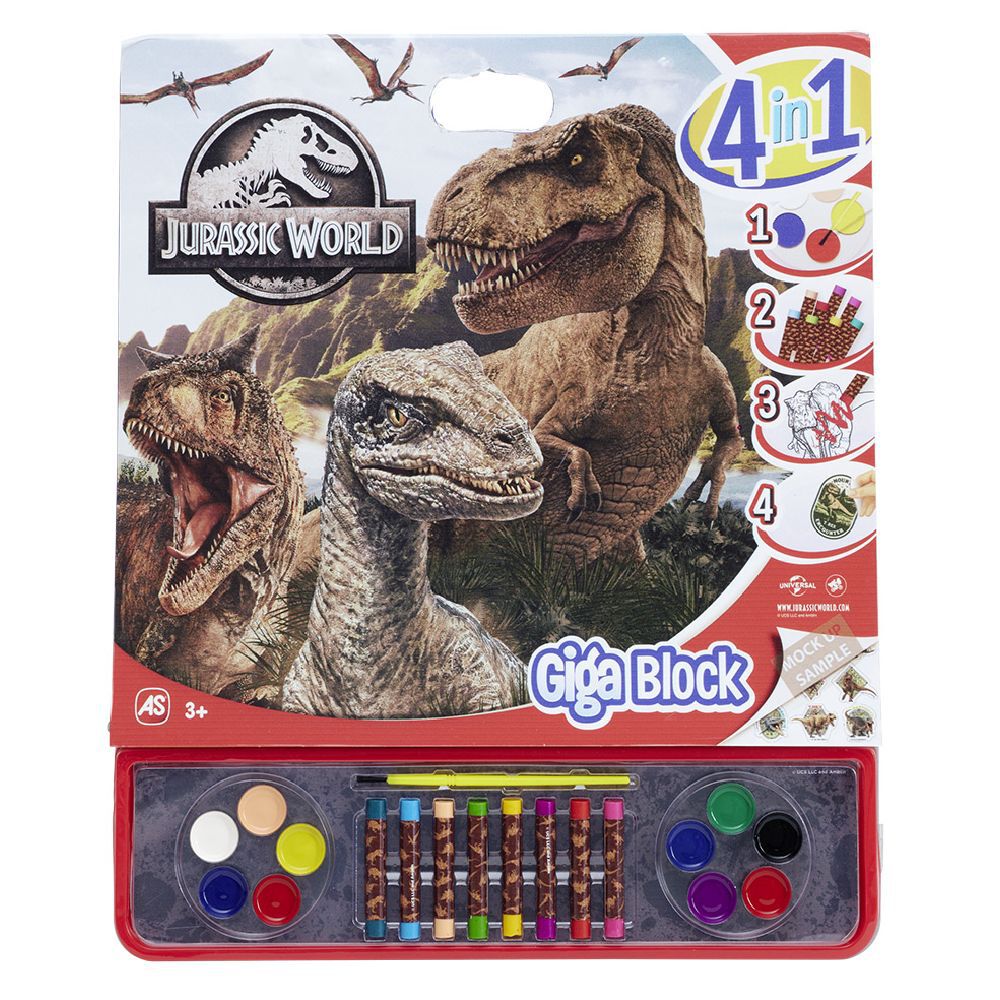 Giga block de dessin 4 en 1 Jurassic
