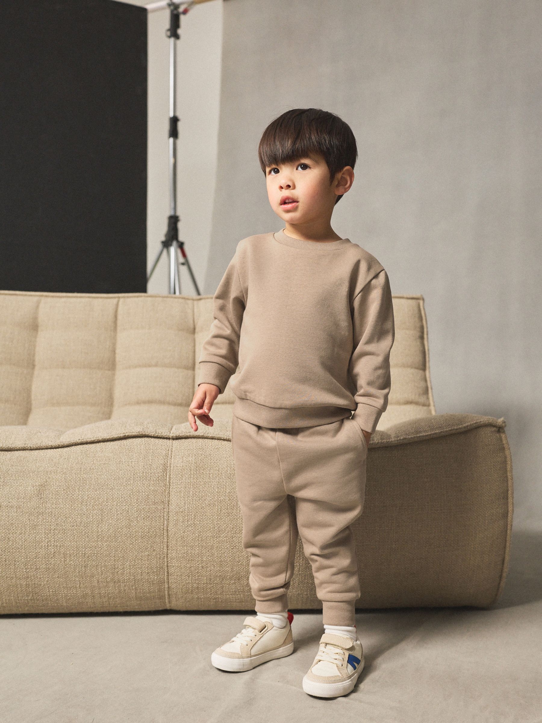 Pastelgeel - Set met sweatshirt en joggingbroek (3mnd-7jr)