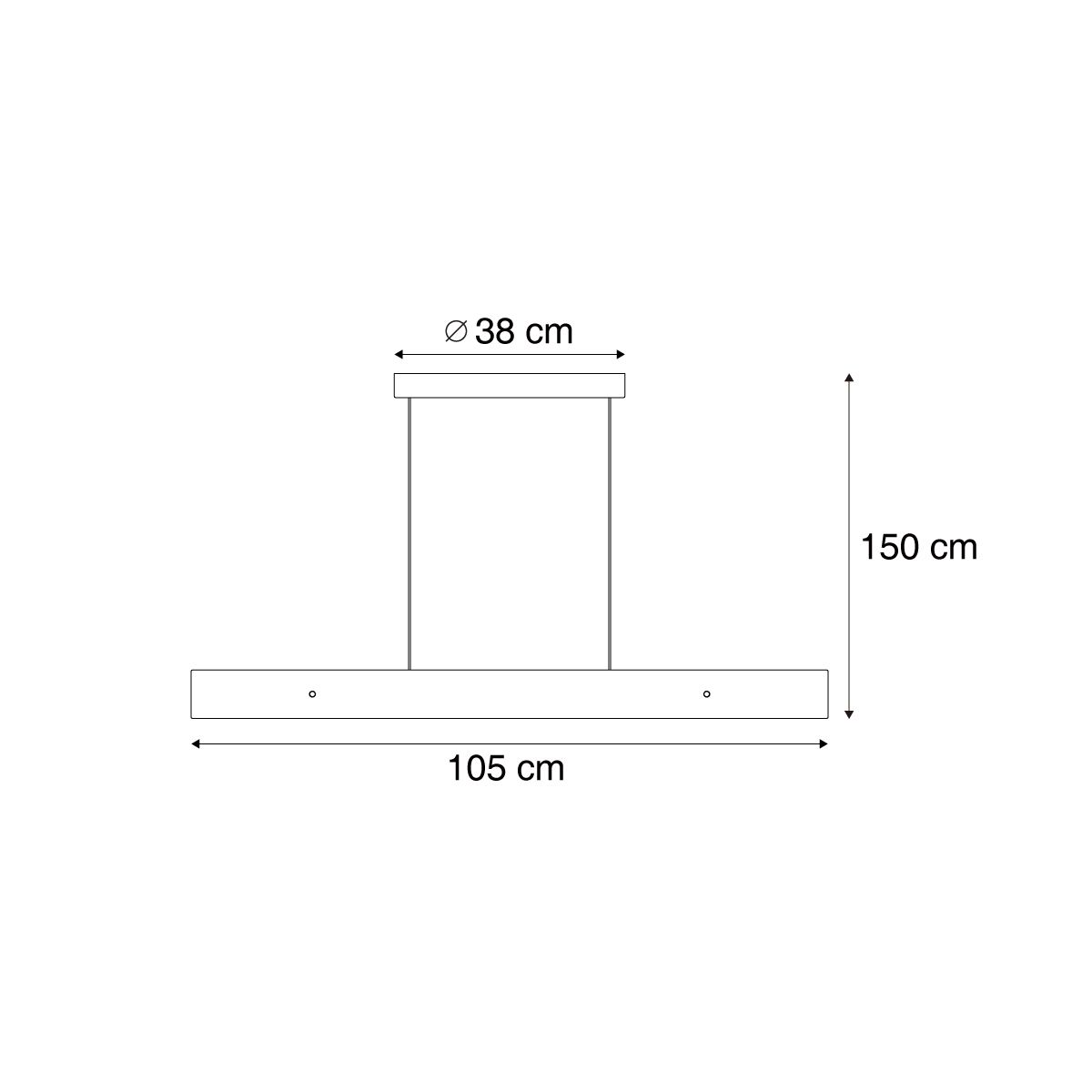 Moderne hanglamp messing met helder glas - Catch