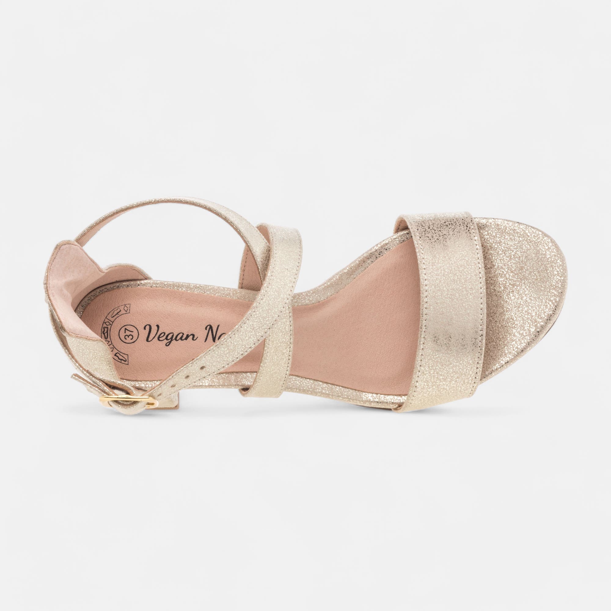 Nu-pieds à talon Femme or
