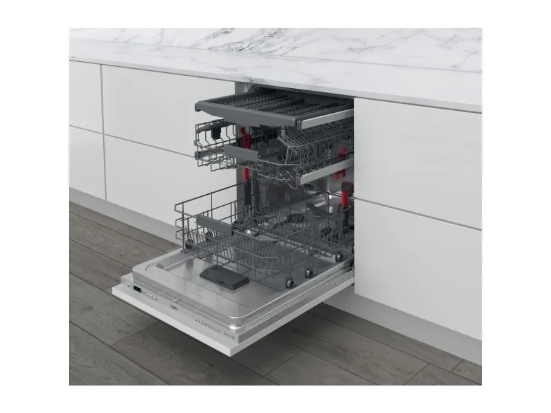 Whirlpool WIC 3C34 PFE S - Opvaskemaskine - til indbygning - Niche - bredde: 60 cm - dybde: 56 cm - højde: 82 cm - sølv
