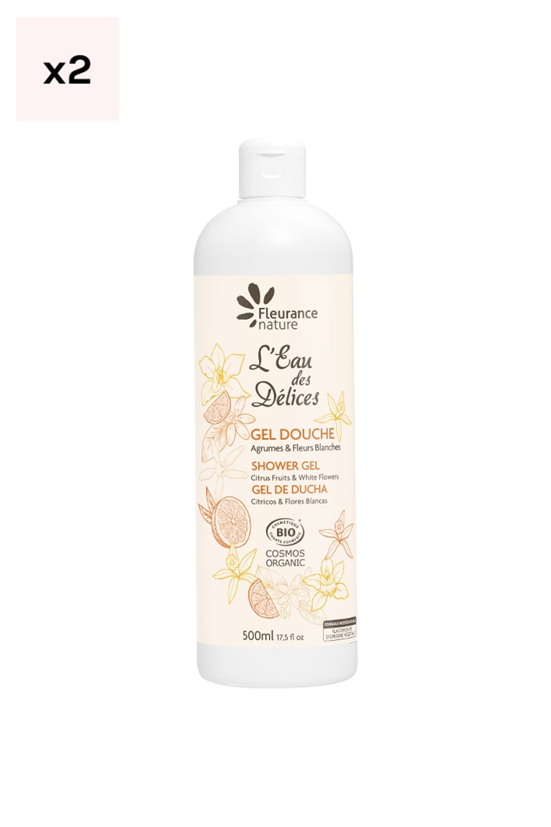 Gels douche nourrissants bio - Agrumes - Corps - 2 x 500 ml