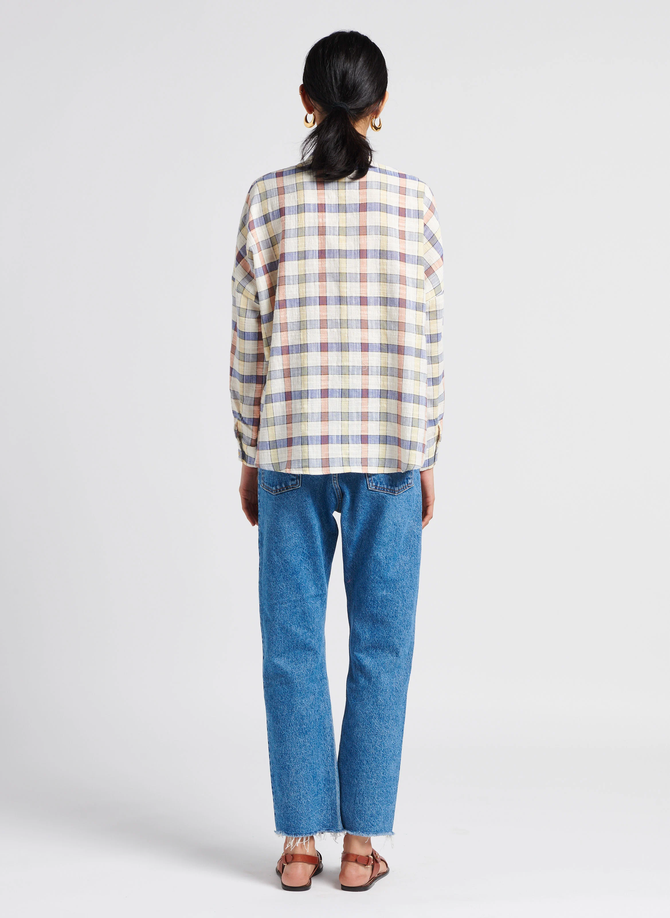 501 JEANS SPLICED - Jean droit taille haute en coton | Jean Délavé