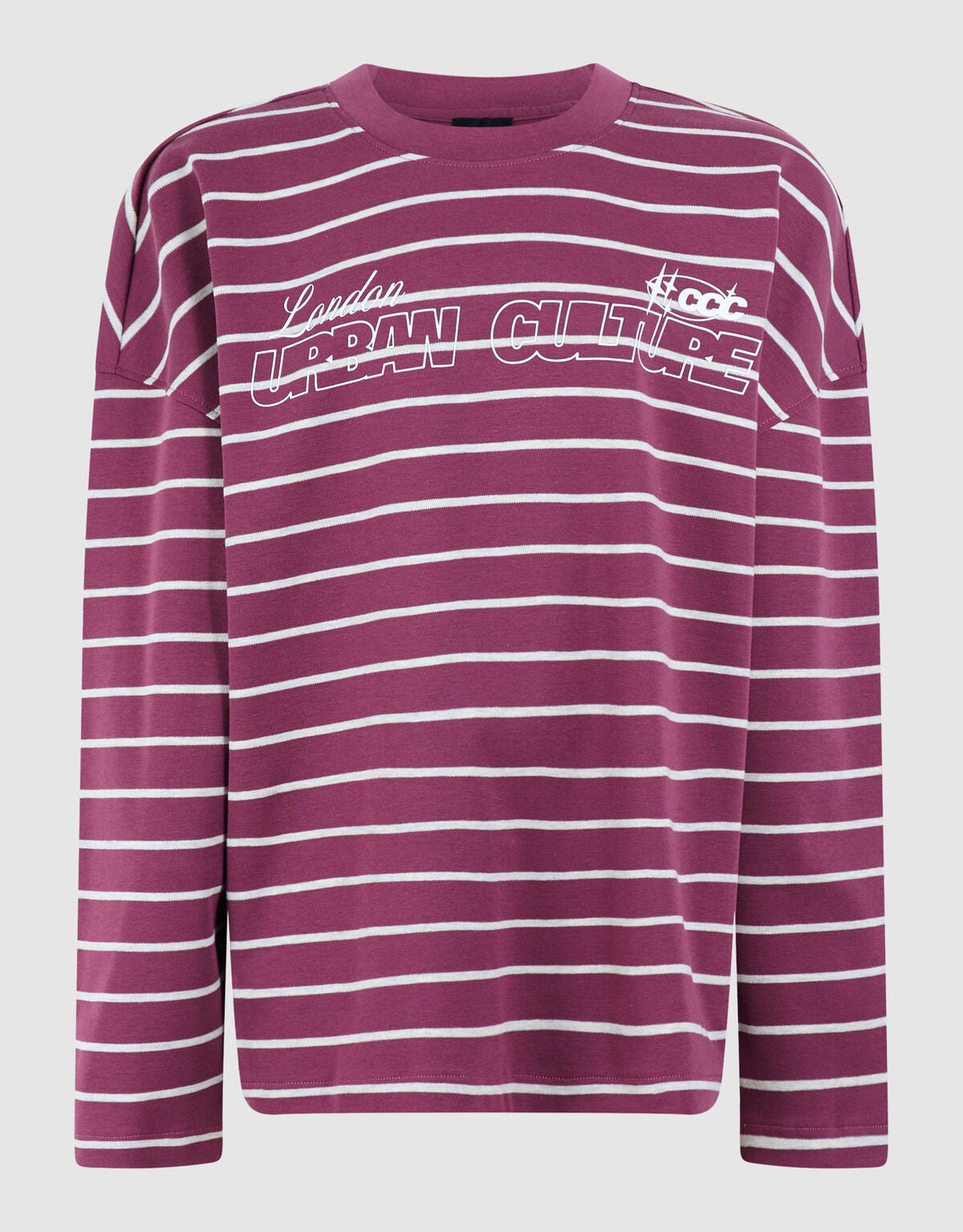 Striped Longsleeve T-shirt Donkerrood