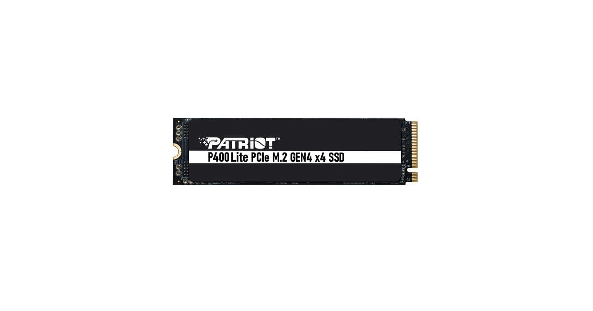 PatriotP400 Lite 1 TB SSD  (Zwart/wit, PCIe 4.0 x4, NVMe 1.4, M.2 2280)