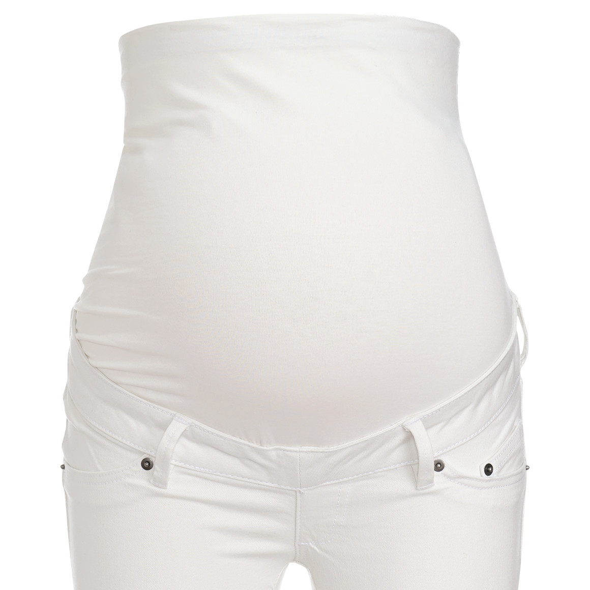 Damen Umstands-Jeggings unifarben weiss