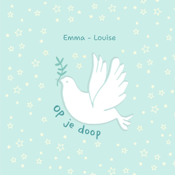 Stella Isaac | Doopkaart | met naam