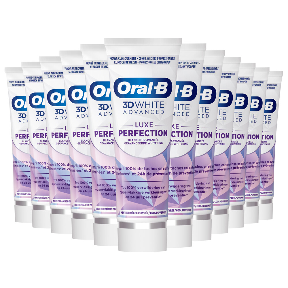 12x Oral-B Tandpasta 3DWhite Advanced Luxe Perfection75 ml