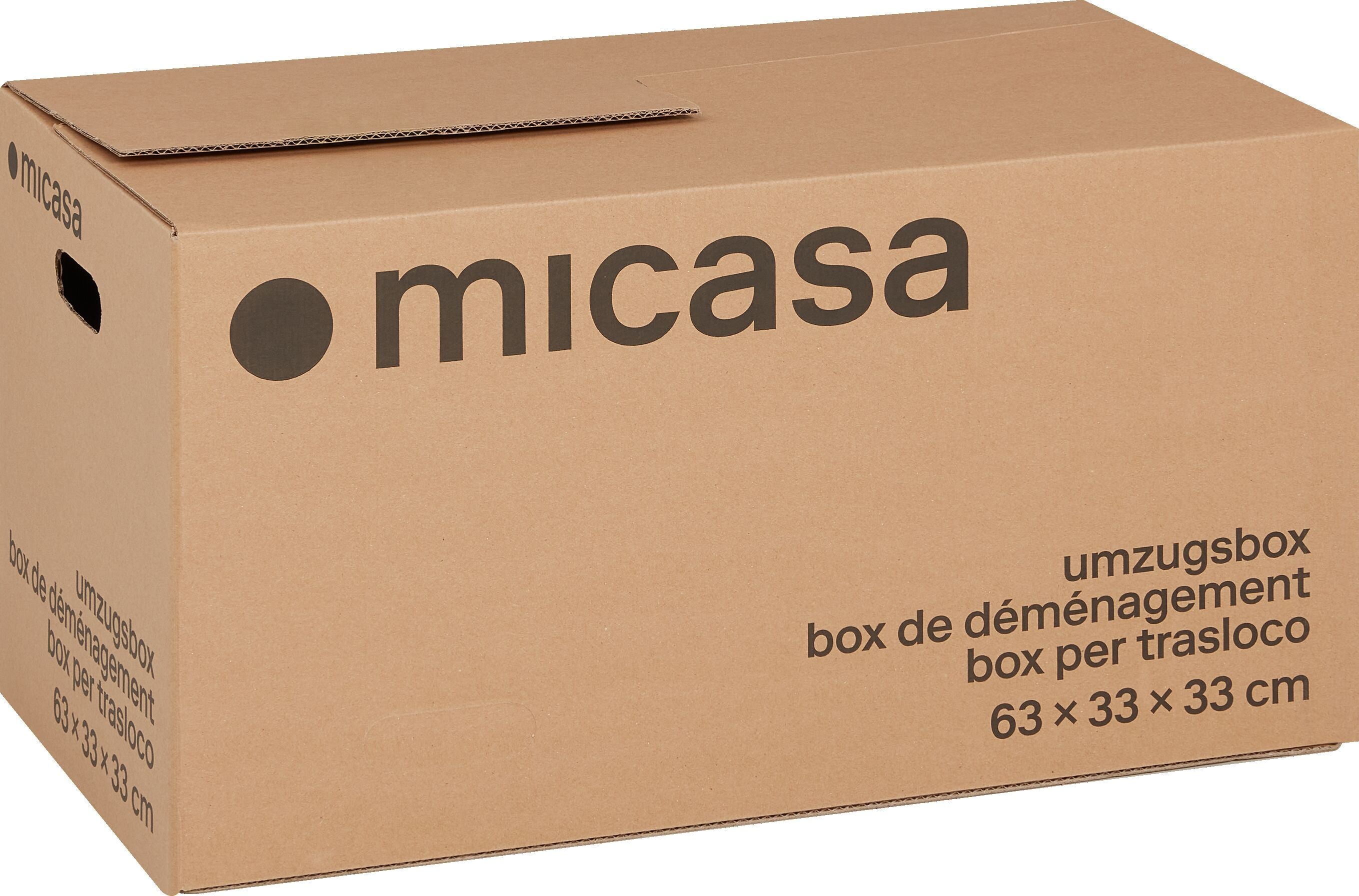 MOVE Umzugsbox - Braun / B: 63.0 cm x T: 33.0 cm x H: 33.0 cm