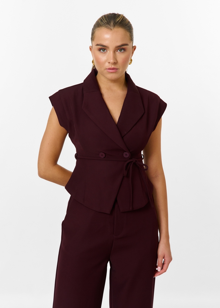 Audrey gilet burgundy