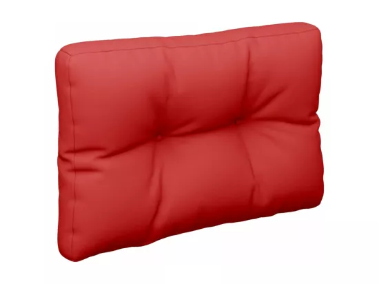 Coussin de palette rouge 50x40x12 cm tissu