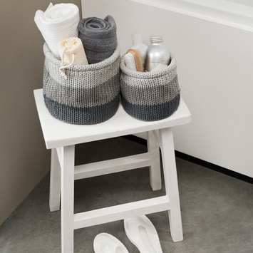 Sealskin Opbergmand Knitted 20x20 cm Grijs
