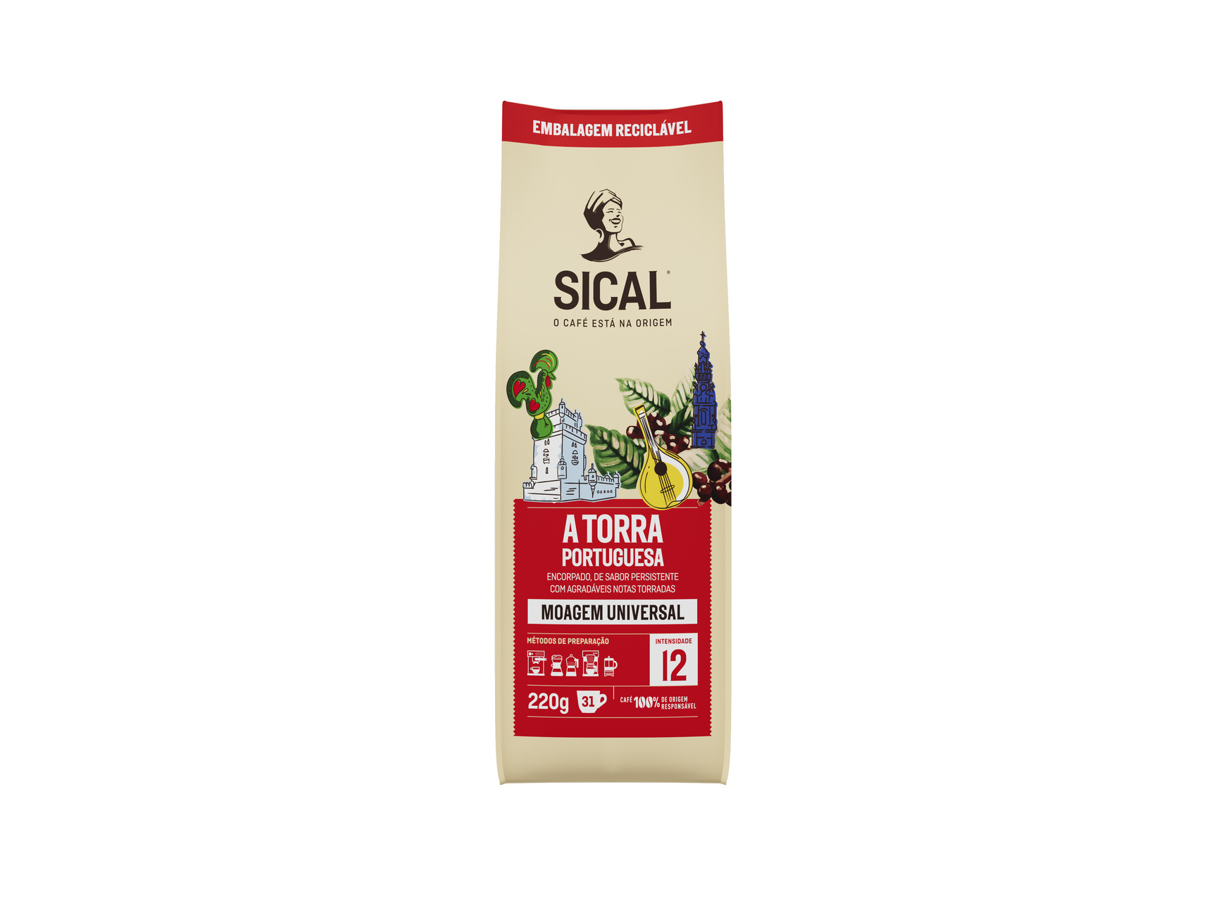 CAFÉ MOIDO NORMAL SICAL TORRA PORTUGUESA 220G