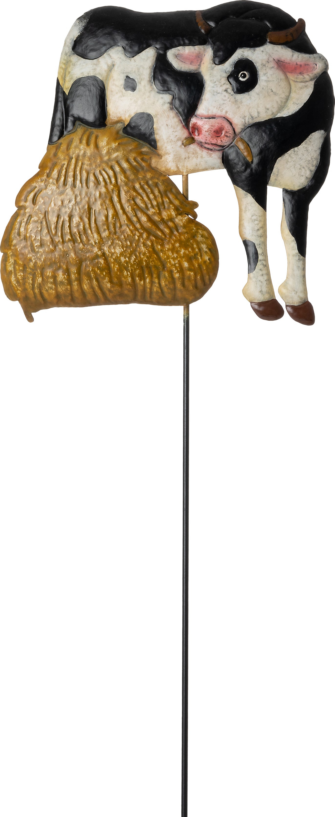Intratuin tuinsteker koe Martijn wit / zwart / geel 22 x 2 x 80 cm