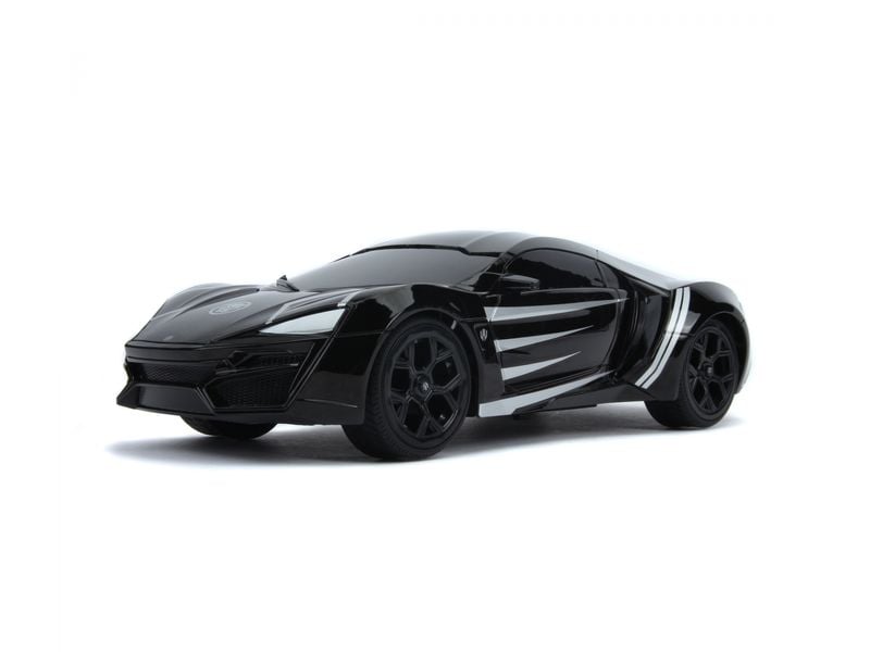 Jada Toys Lykan HyperSport Black Panther RTR, 1:16 Ferngesteuertes Auto im Marvel Black Panther Design