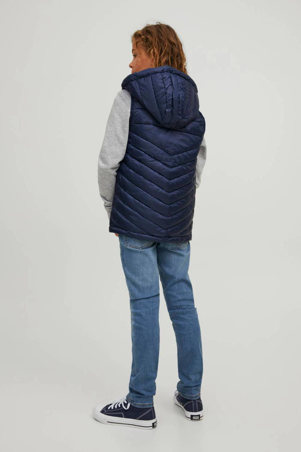 JACK & JONES bodywarmer JJEHERO met logo donkerblauw