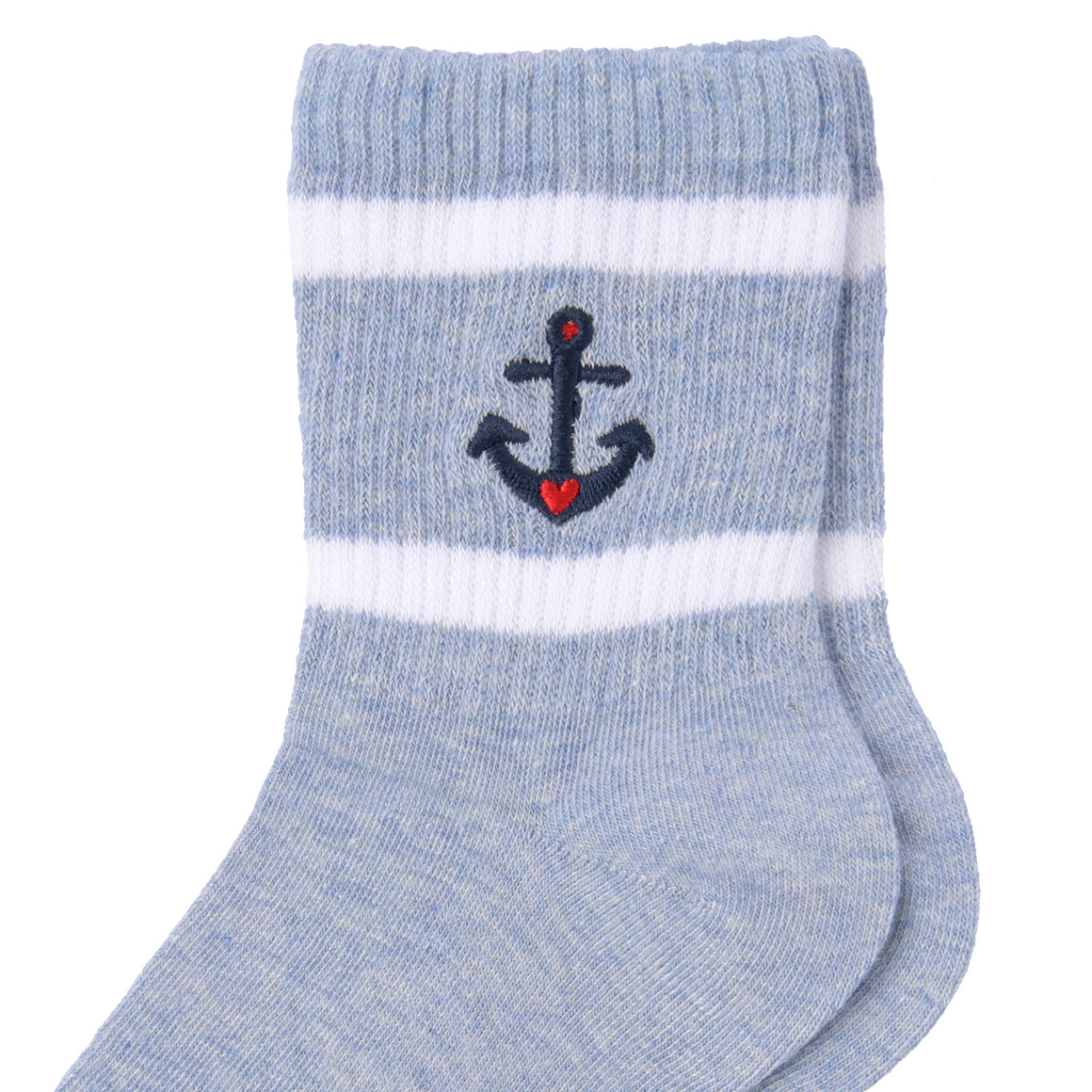 Gina Benotti 1 Paar Damen Socken mit Stickerei hellblau