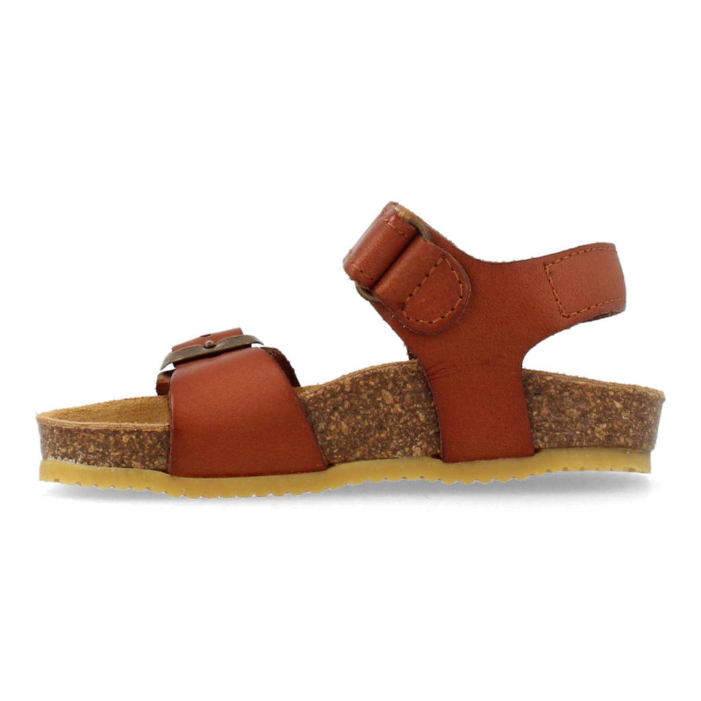 Develab leren sandalen cognac
