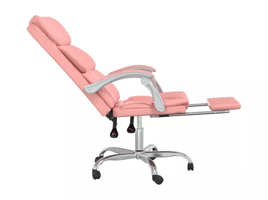 Fauteuil inclinable de bureau Rose Similicuir