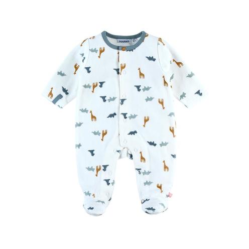 Tiga Stegi & Ops Pyjama velours AOP 1 mois - NOUKIE 'S