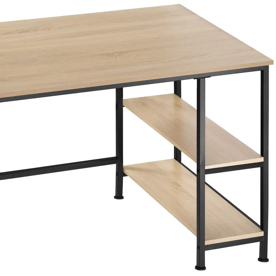 tectake Bureau Canton 120x60x75,5cm, Industrieel Licht Hout, Eiken Sonoma