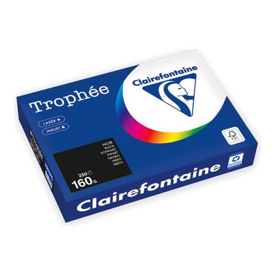 Clairefontaine Trophée - Papiers - noir - A4 (210 x 297 mm) - 160 g/m² - Ramette de 250 feuilles