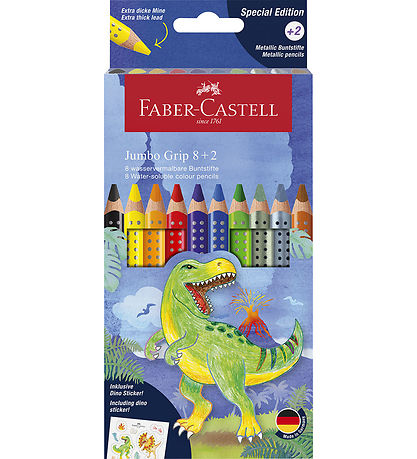 Faber-Castell Buntstifte - 10 st. - Jumbo Grip Dino
