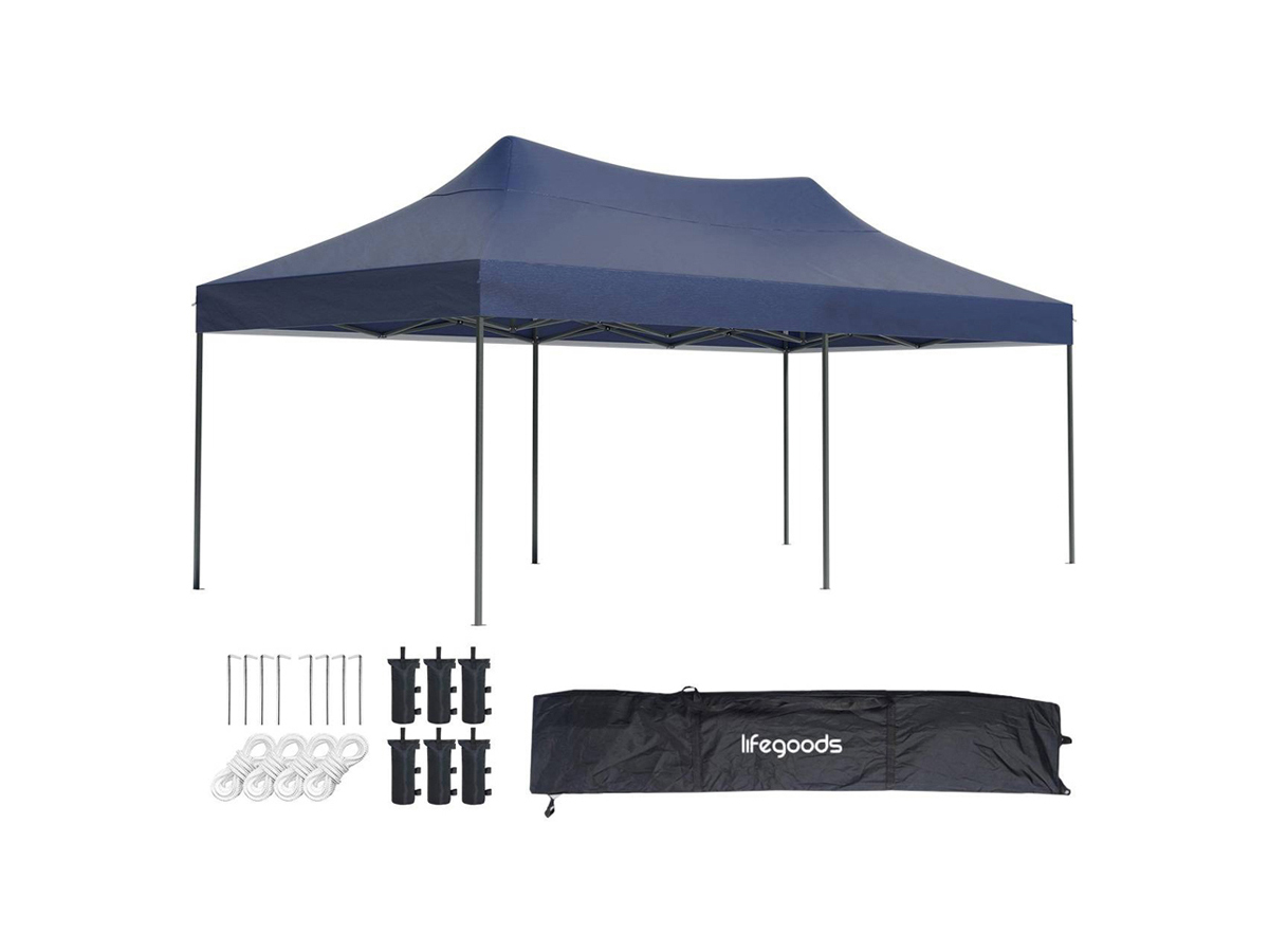 LifeGoods 3x6 m partytent  - Dark Blue