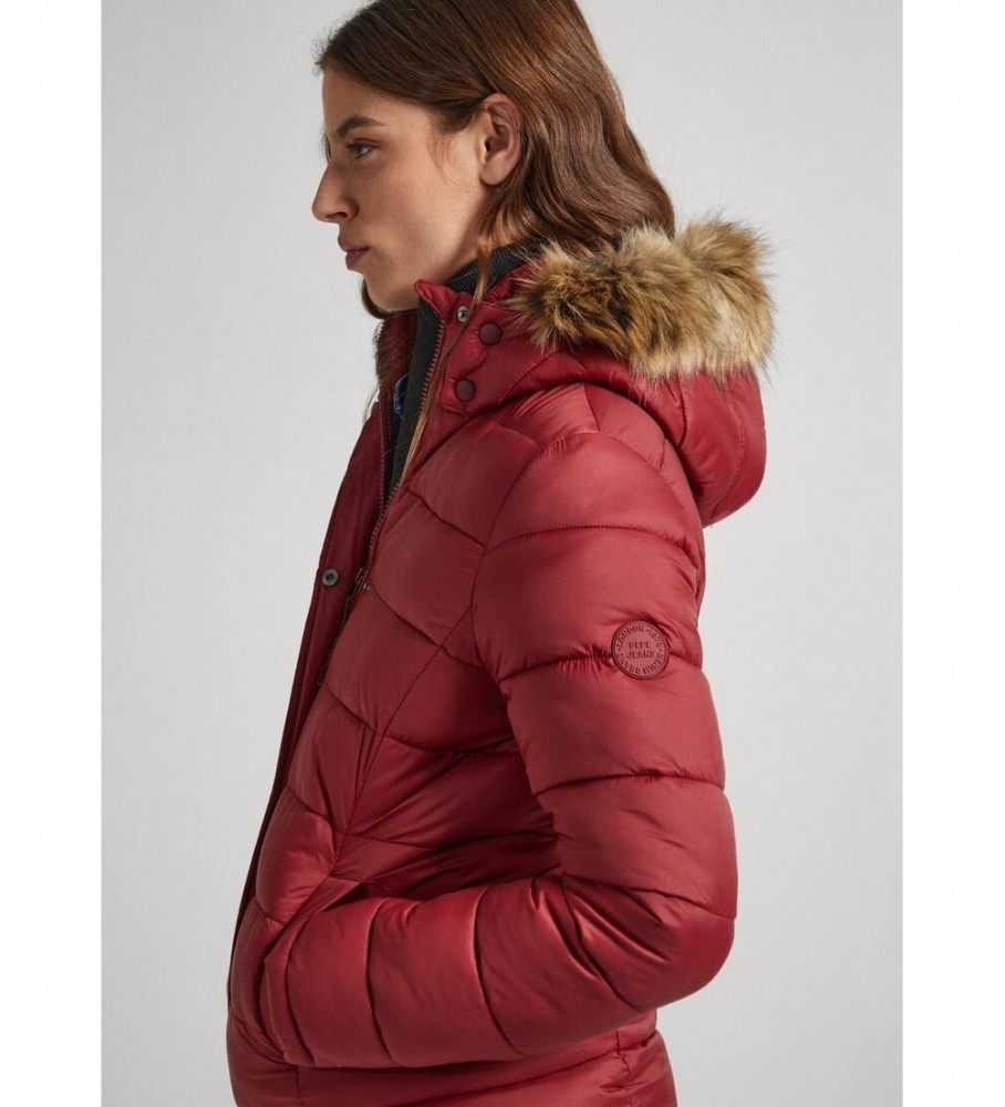 Jaqueta curta Pepe Jeans May, cor bordô