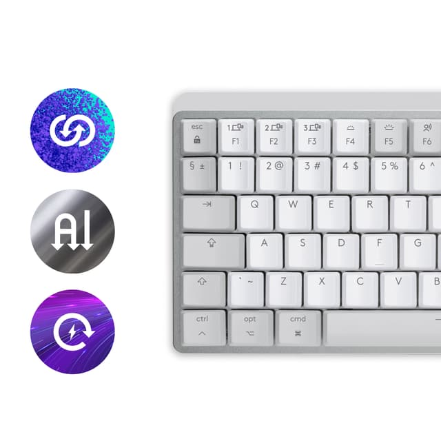 Logitech MX Mechanical Mini Mac trådløst tastatur (grå)