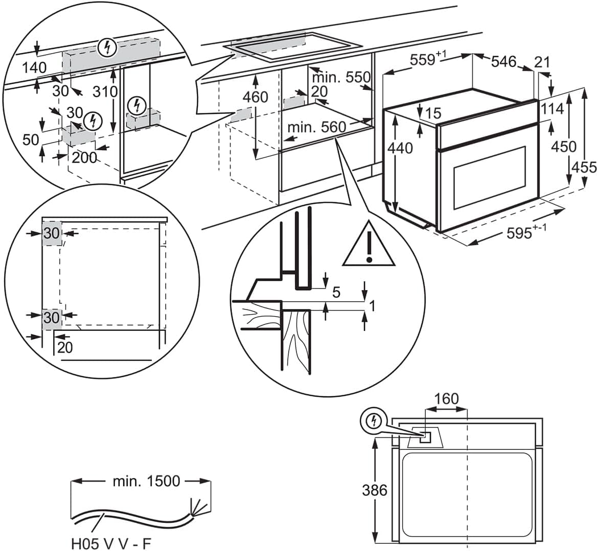 AEG KSK998290M Kompakt-Dampfbackofen Edelstahl