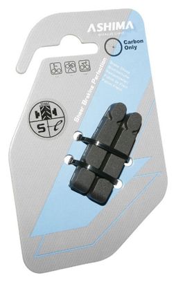 Patin de frein route ashima pour etrier double fixation Shimano jante carbone (1 paire)