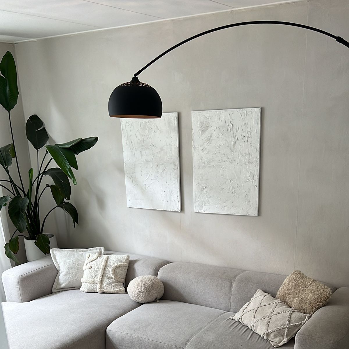 Moderne booglamp zwart - XXL