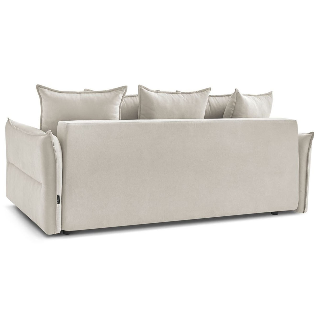 Bobochic Canapé 3 places convertible coffre Bouclette Leon beige - 226x97x90 cm