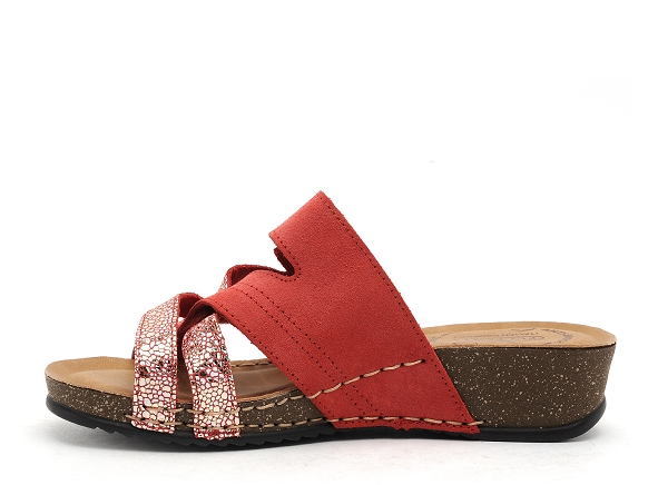 Flyflot mules et sabots plats femme flocka rouge